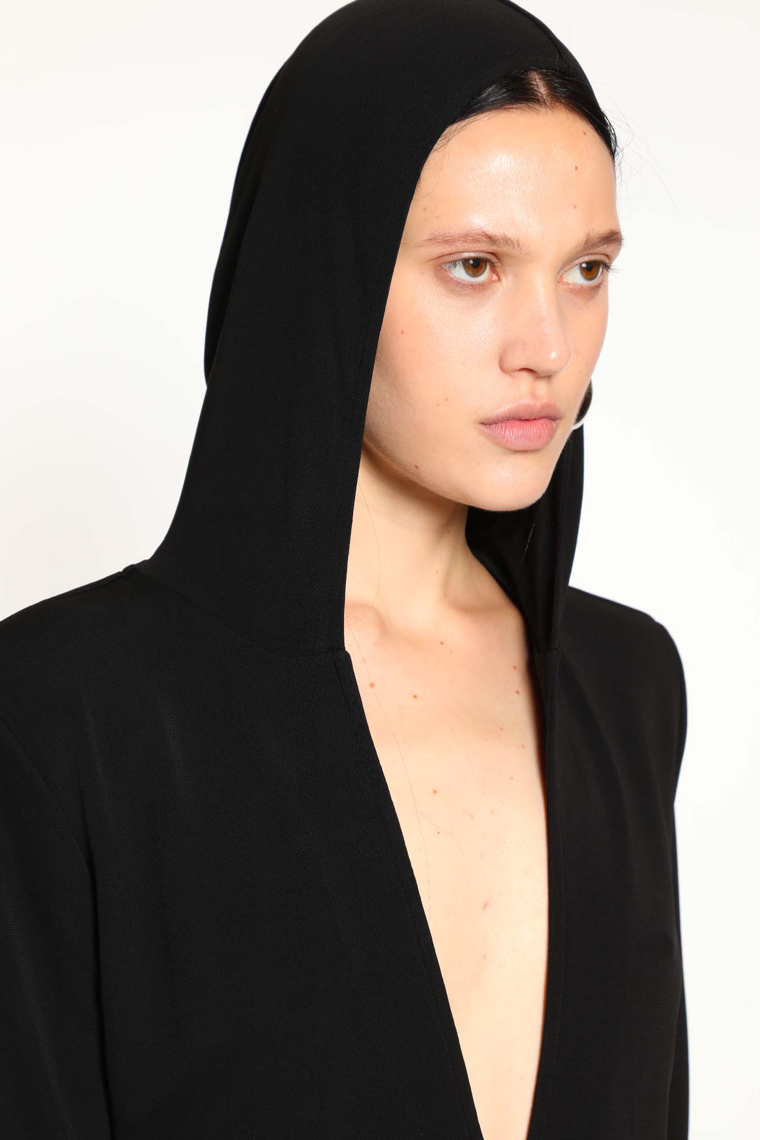 Hooded V-Neck Bodysuit