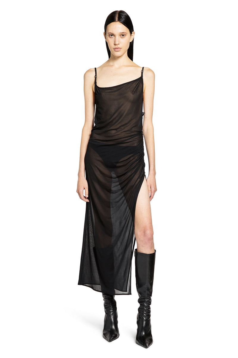 Asymmetrical Buckled Strap Dress