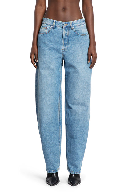 Laced-up Wide-Leg Jeans