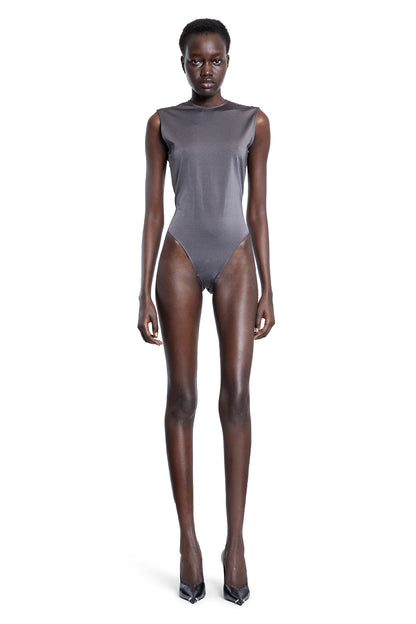 MUGLER WOMAN GREY BODYSUITS