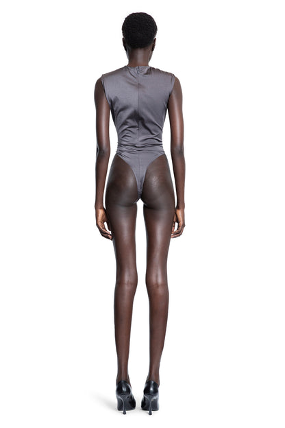 MUGLER WOMAN GREY BODYSUITS