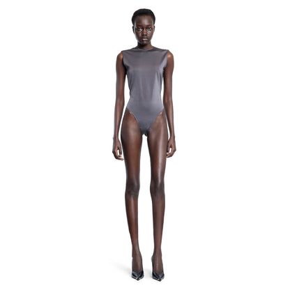 MUGLER WOMAN GREY BODYSUITS