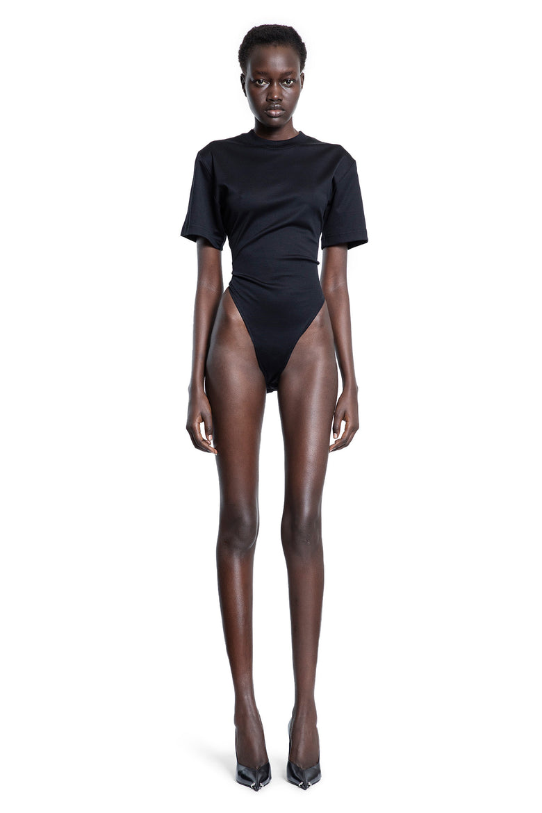 MUGLER WOMAN BLACK BODYSUITS