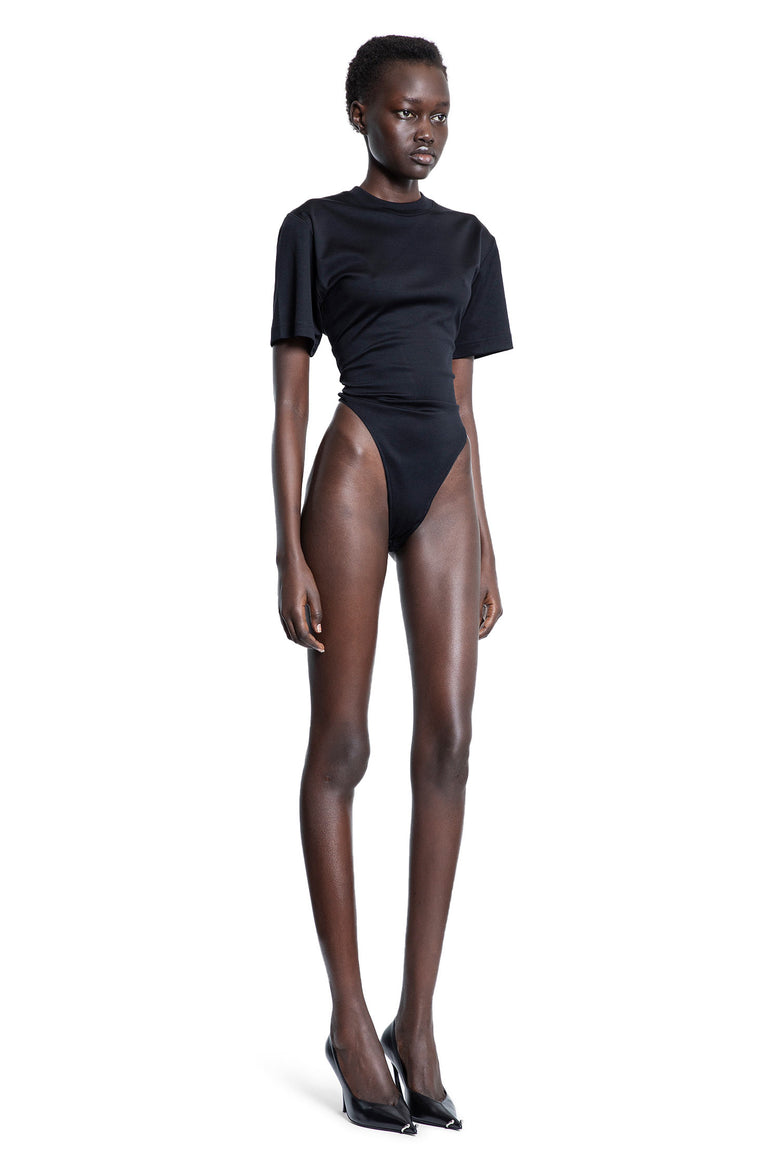 MUGLER WOMAN BLACK BODYSUITS