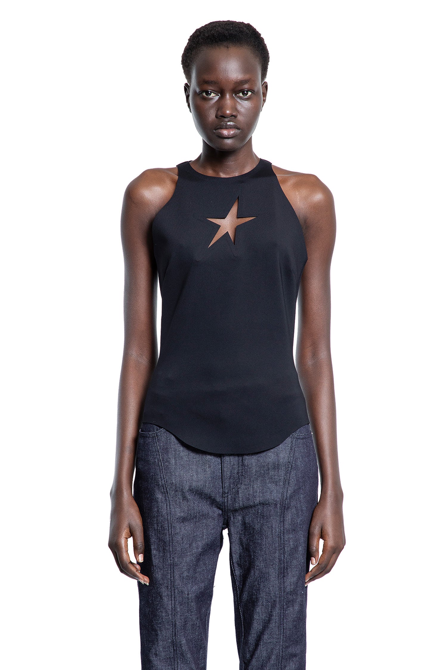 MUGLER WOMAN BLACK TOPS