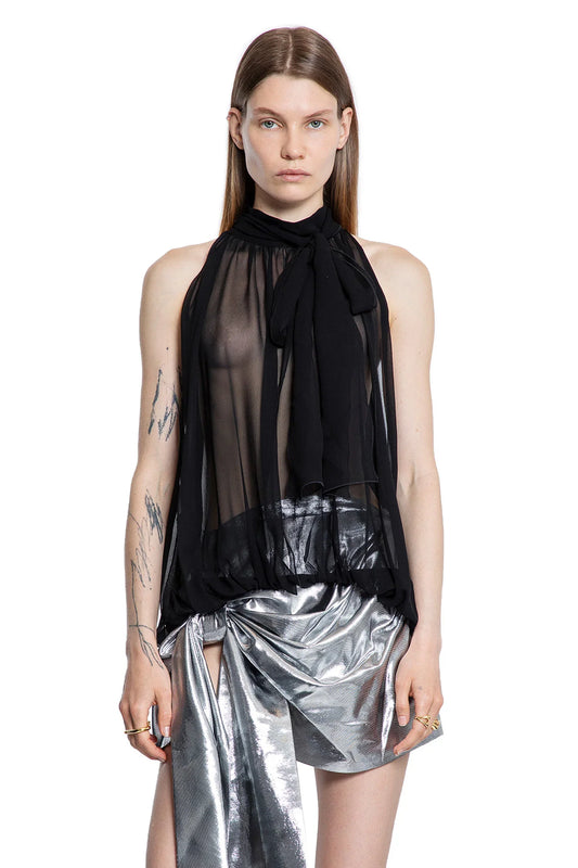 MONOT WOMAN BLACK TOPS - Antonioli.eu