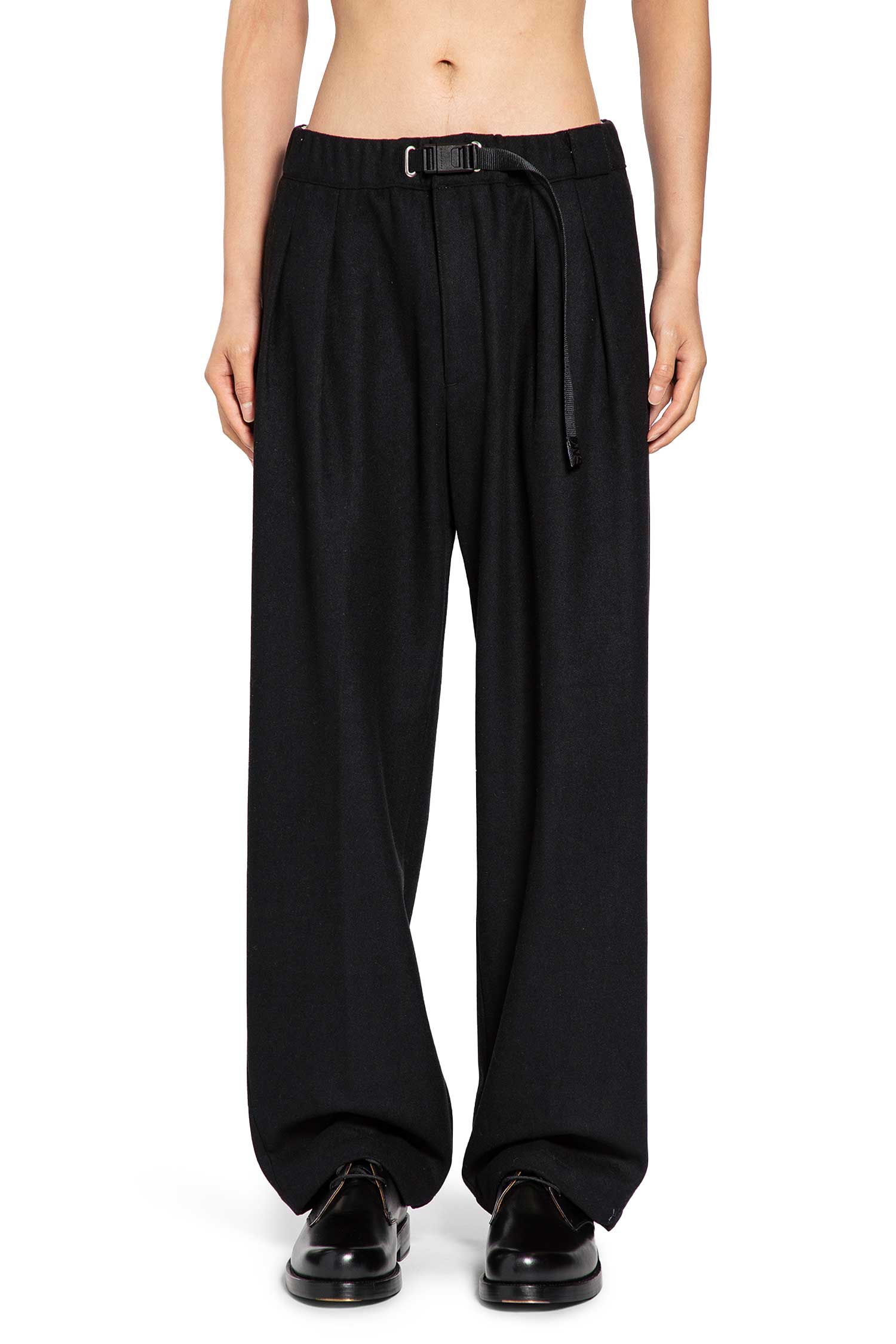Drawstring Pants in Wool Blend