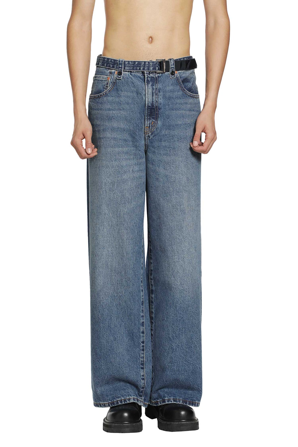 SACAI Levi's x Sacai Belted Wide Pants man