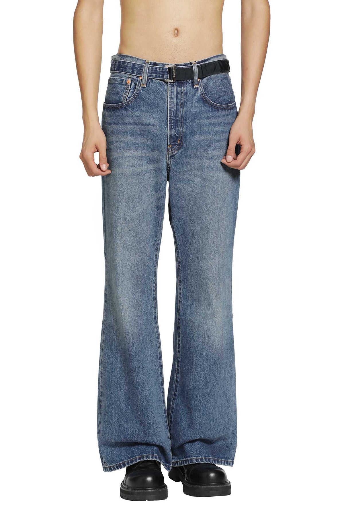SACAI Levi's x Sacai Belted Flare Pants man