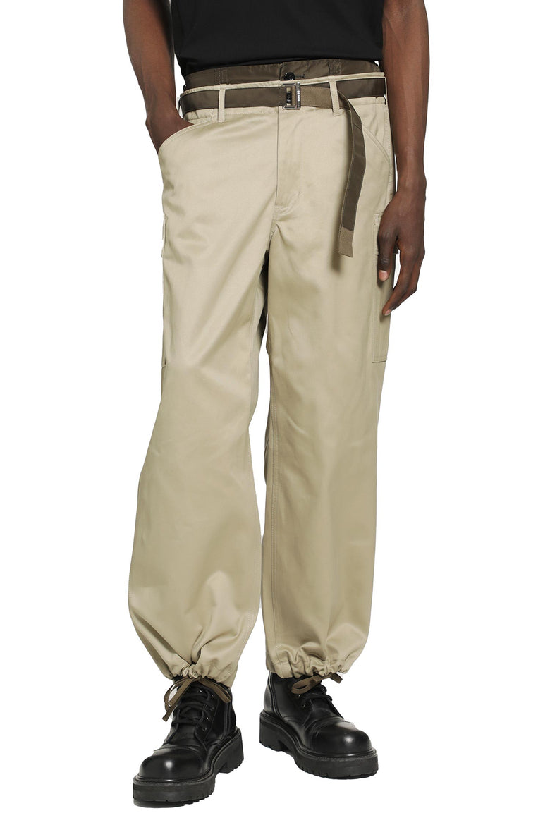SACAI Cotton Chino x Nylon Twill Cargo Pants man