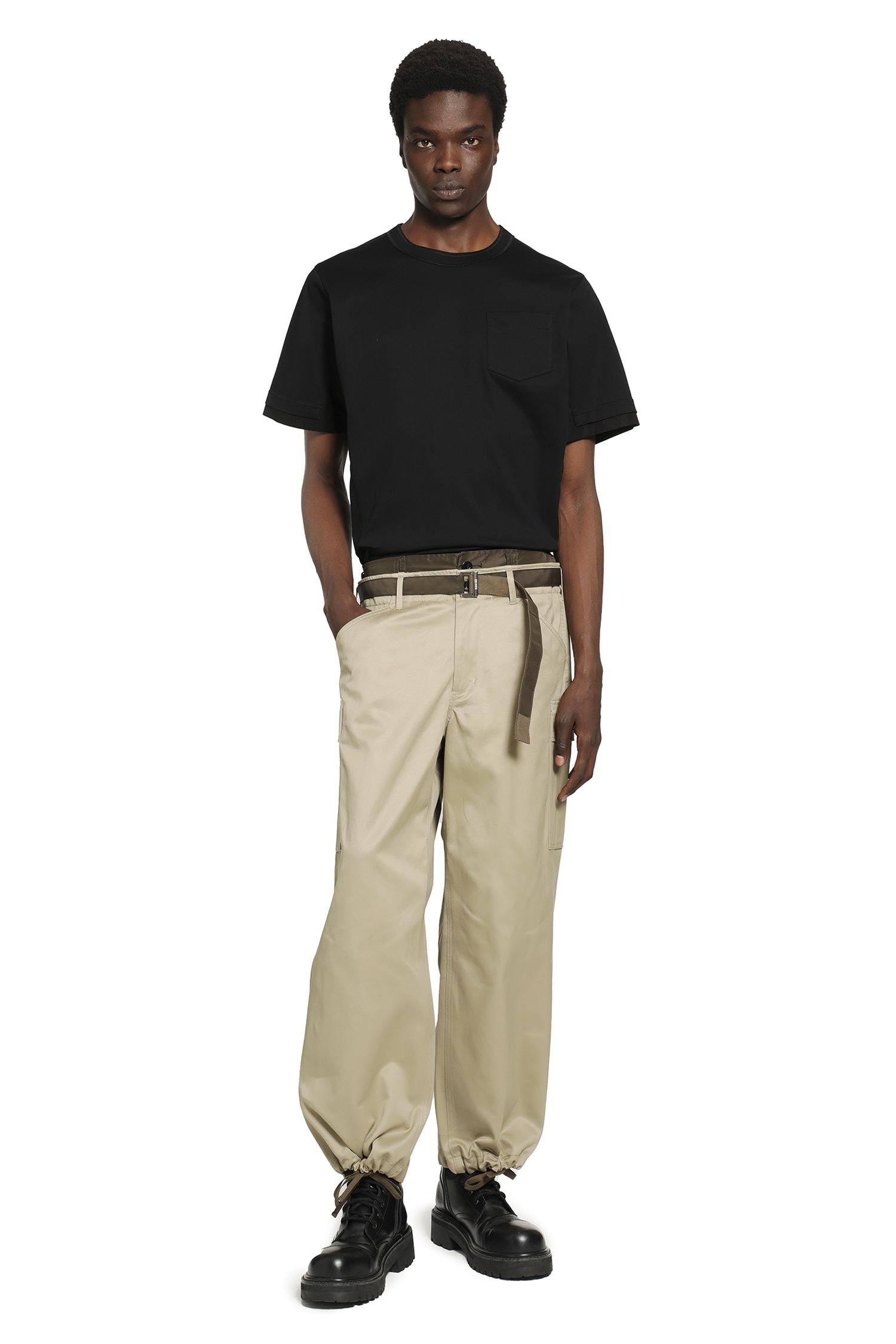 SACAI Cotton Chino x Nylon Twill Cargo Pants man