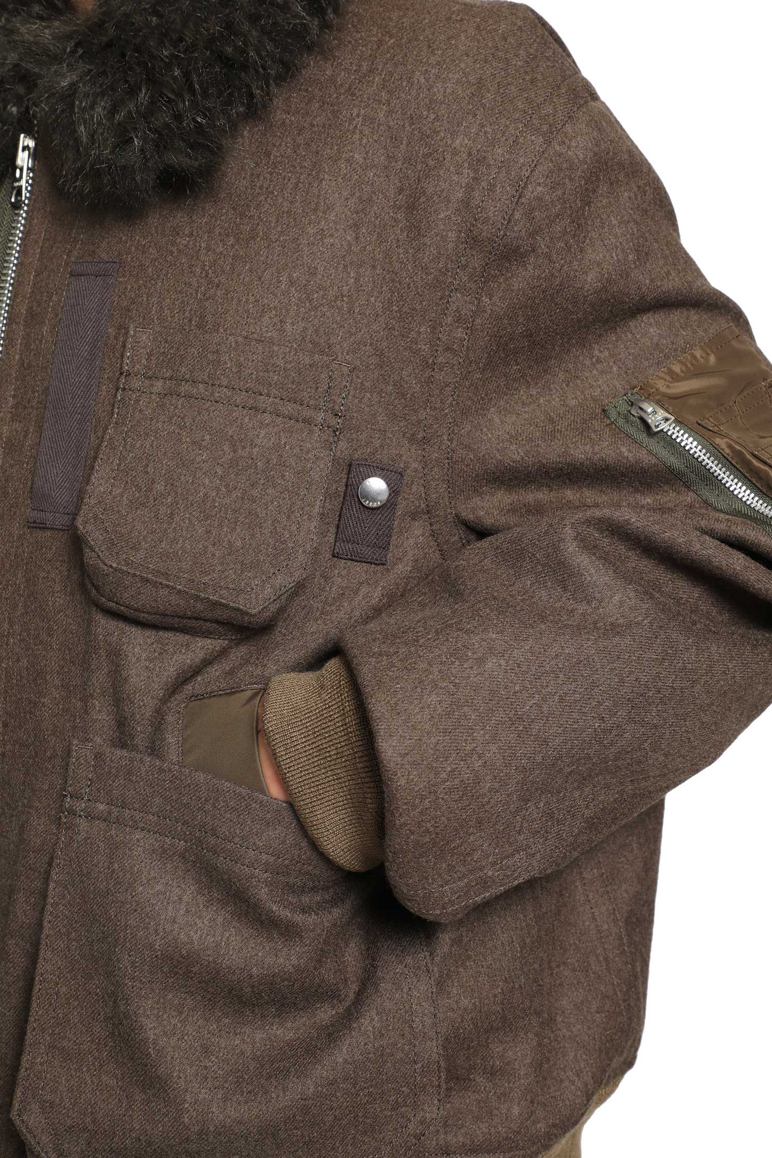 Wool Melton Blouson Jacket