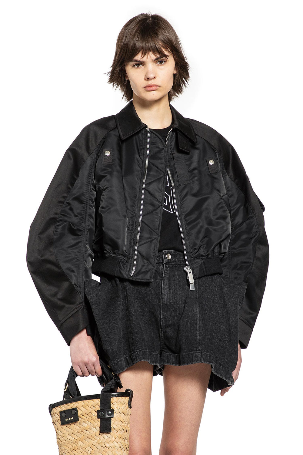 SACAI Cotton Chino x Nylon Twill Blouson woman