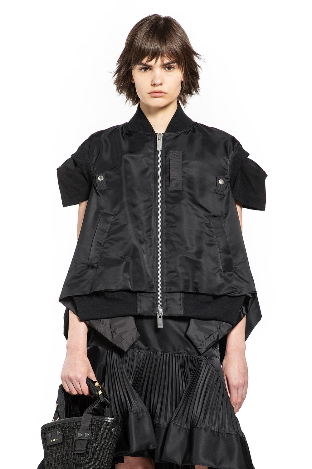 SACAI Nylon Twill Vest woman