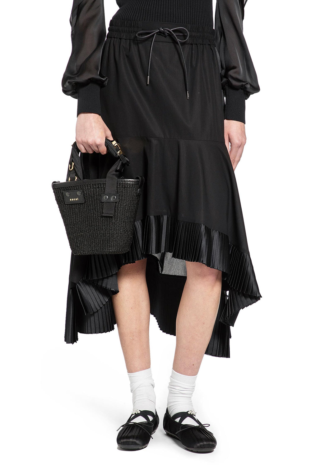 SACAI Cotton Broadcloth Skirt woman
