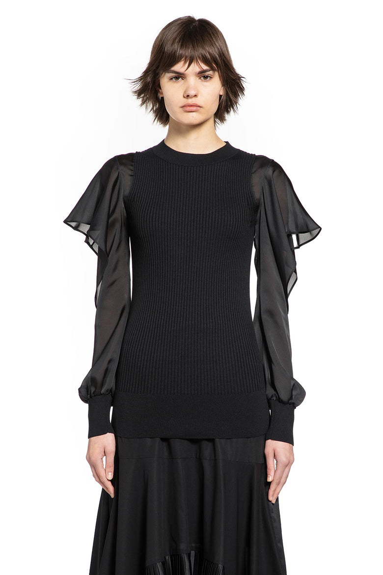 Satin x Cotton Knit Sweater