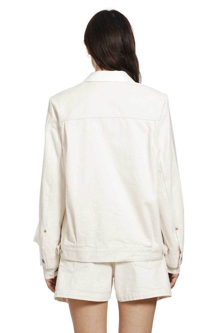 SACAI Wool Suiting x Denim Blazer woman