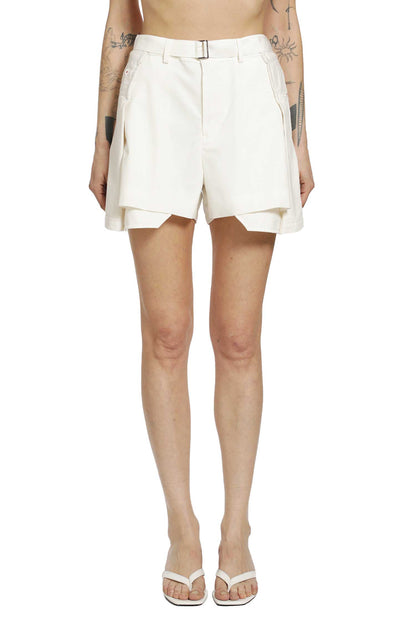 Wool Suiting x Denim Shorts