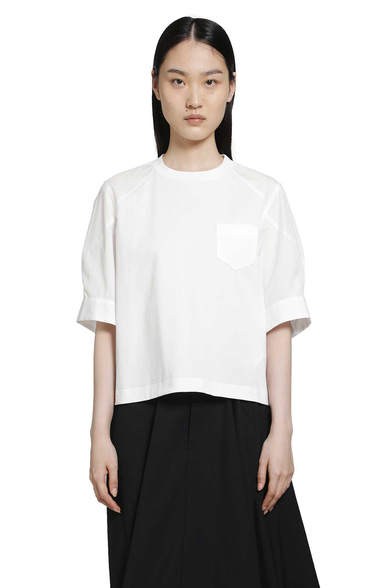 
              SACAI Poplin x Cotton Jersey T-Shirt woman
            