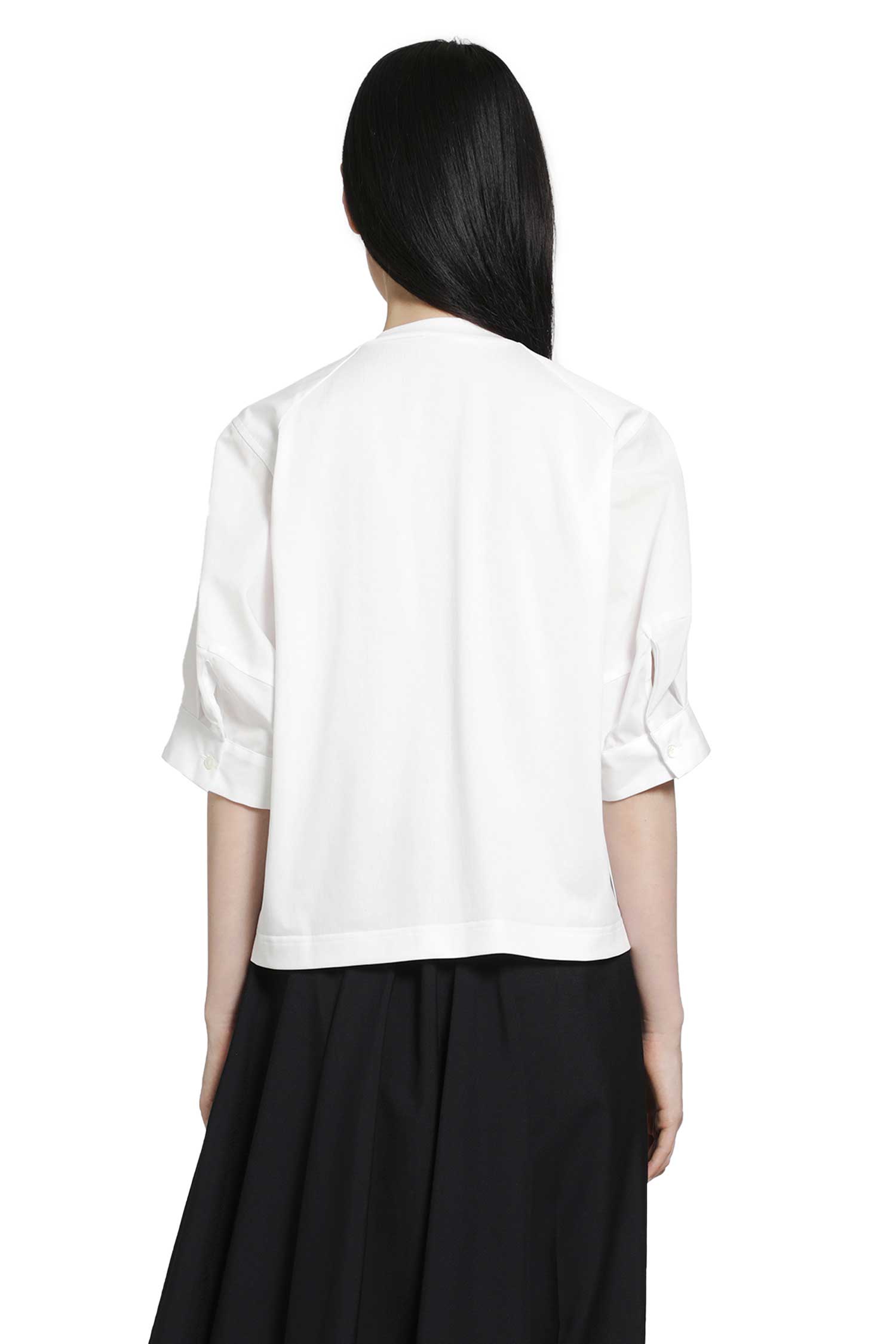 Poplin x Cotton Jersey T-Shirt