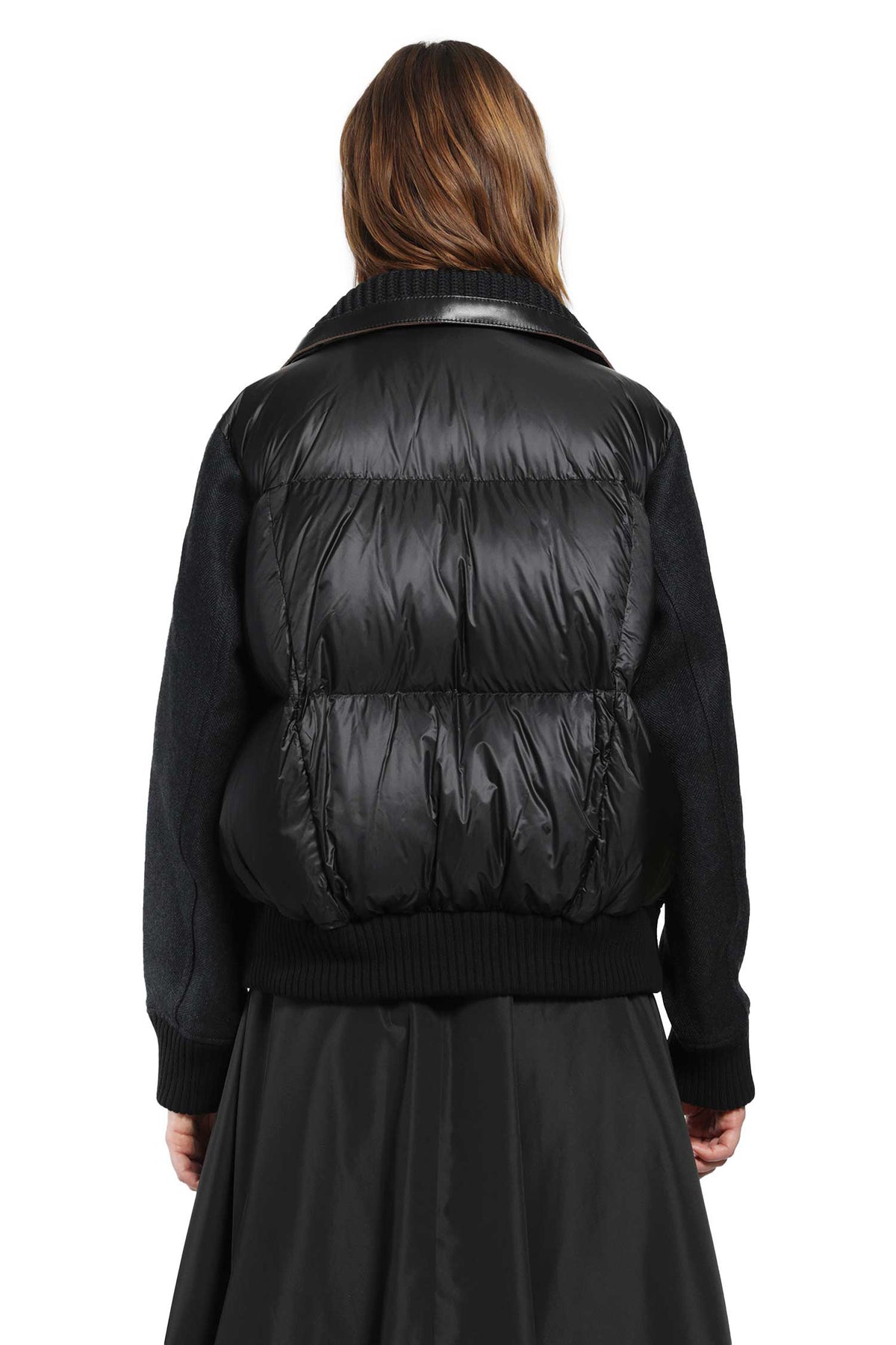 SACAI Double-Faced Herringbone Puffer Blouson woman
