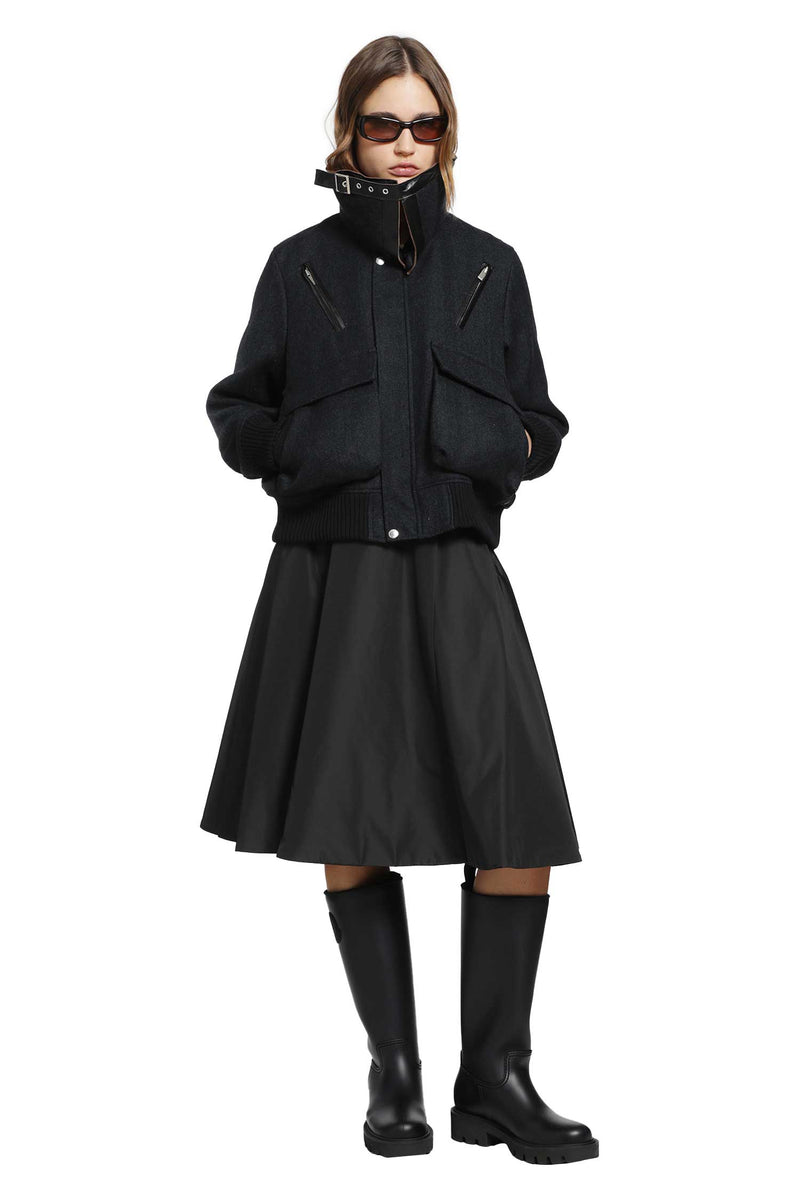 SACAI Double-Faced Herringbone Puffer Blouson woman