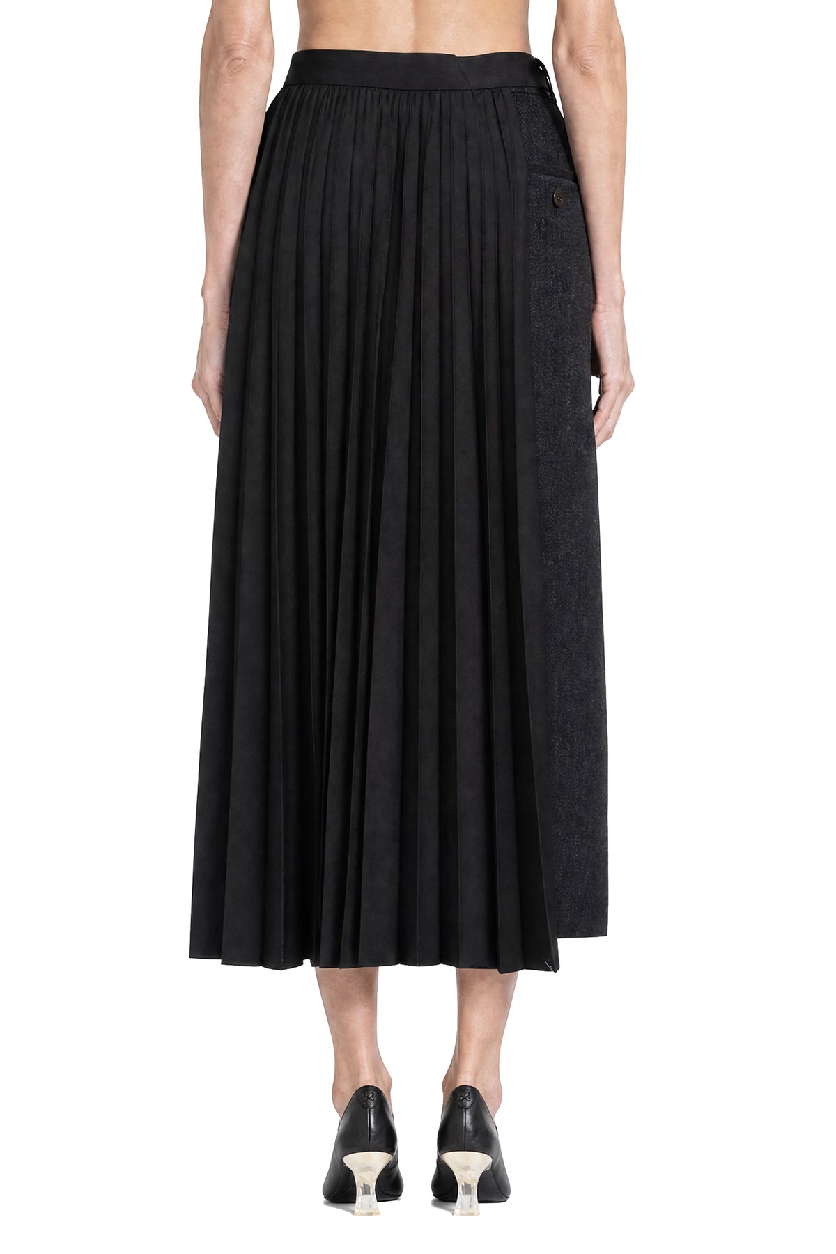 SACAI Double-Faced Herringbone x Suiting Skirt woman