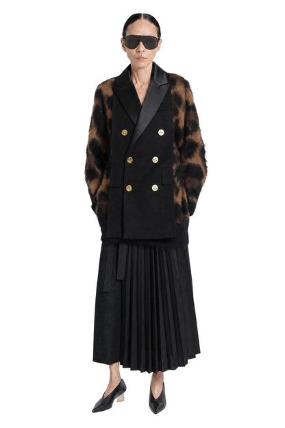 Double-Faced Herringbone x Suiting Skirt
