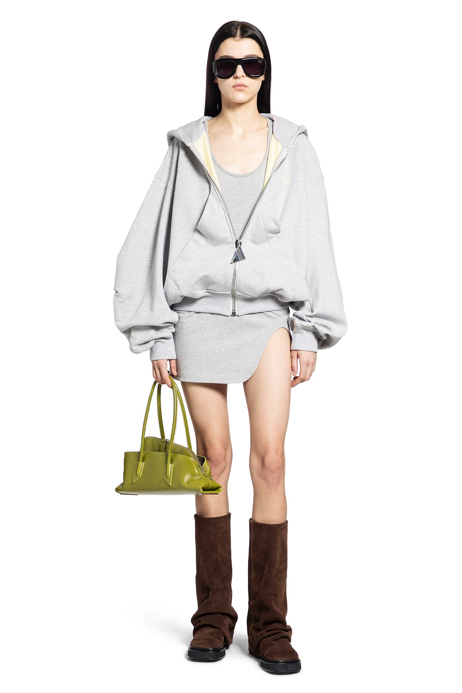 fleece mini dress Hemlock Plaid Fleece Mini Dress