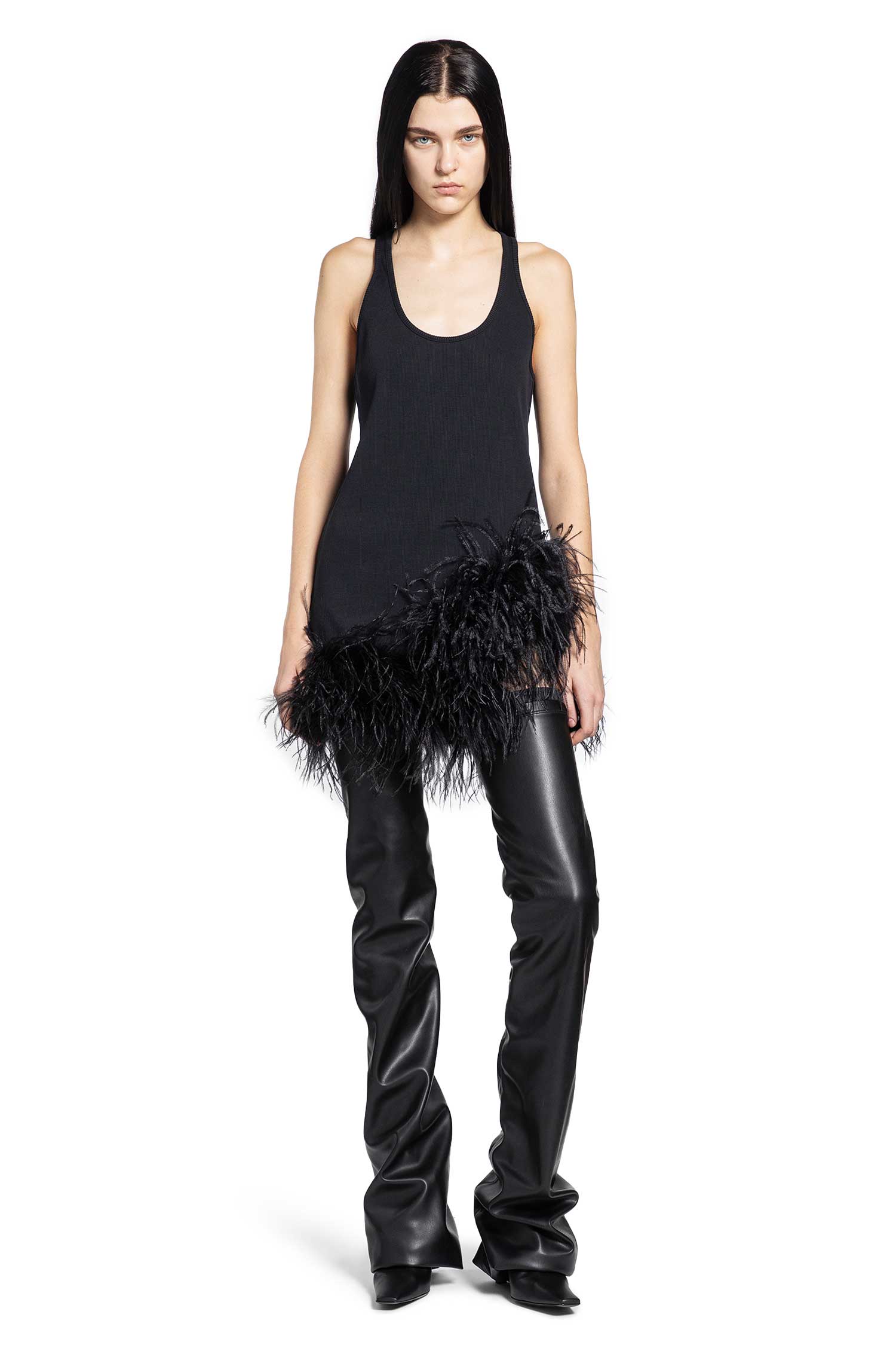 Cotton Rib with Embroidered Mini Dress