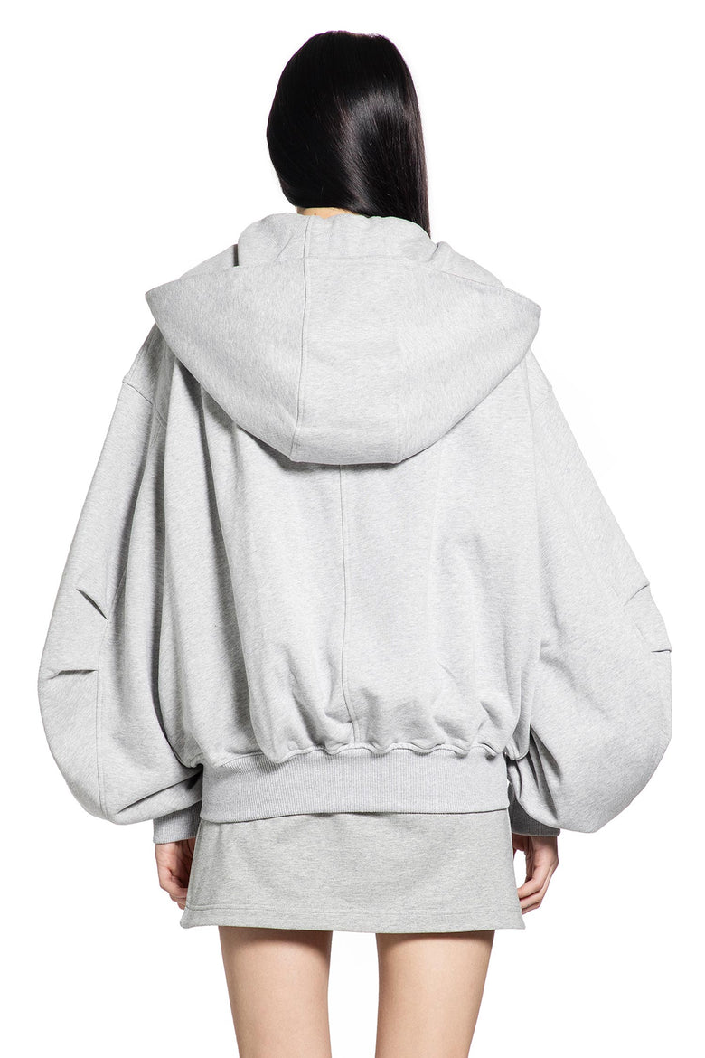 THE ATTICO Double American Fleece Zip-up Hoodie woman