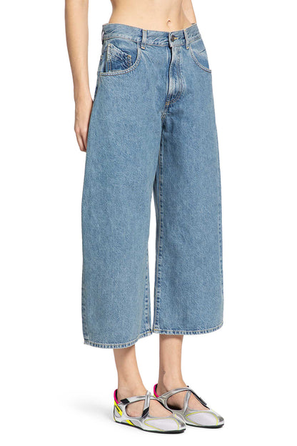 Washed Denim Long Pants