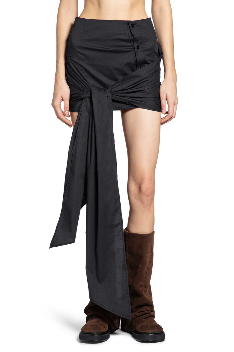 Cotton Poplin Stretch Mini Skirt