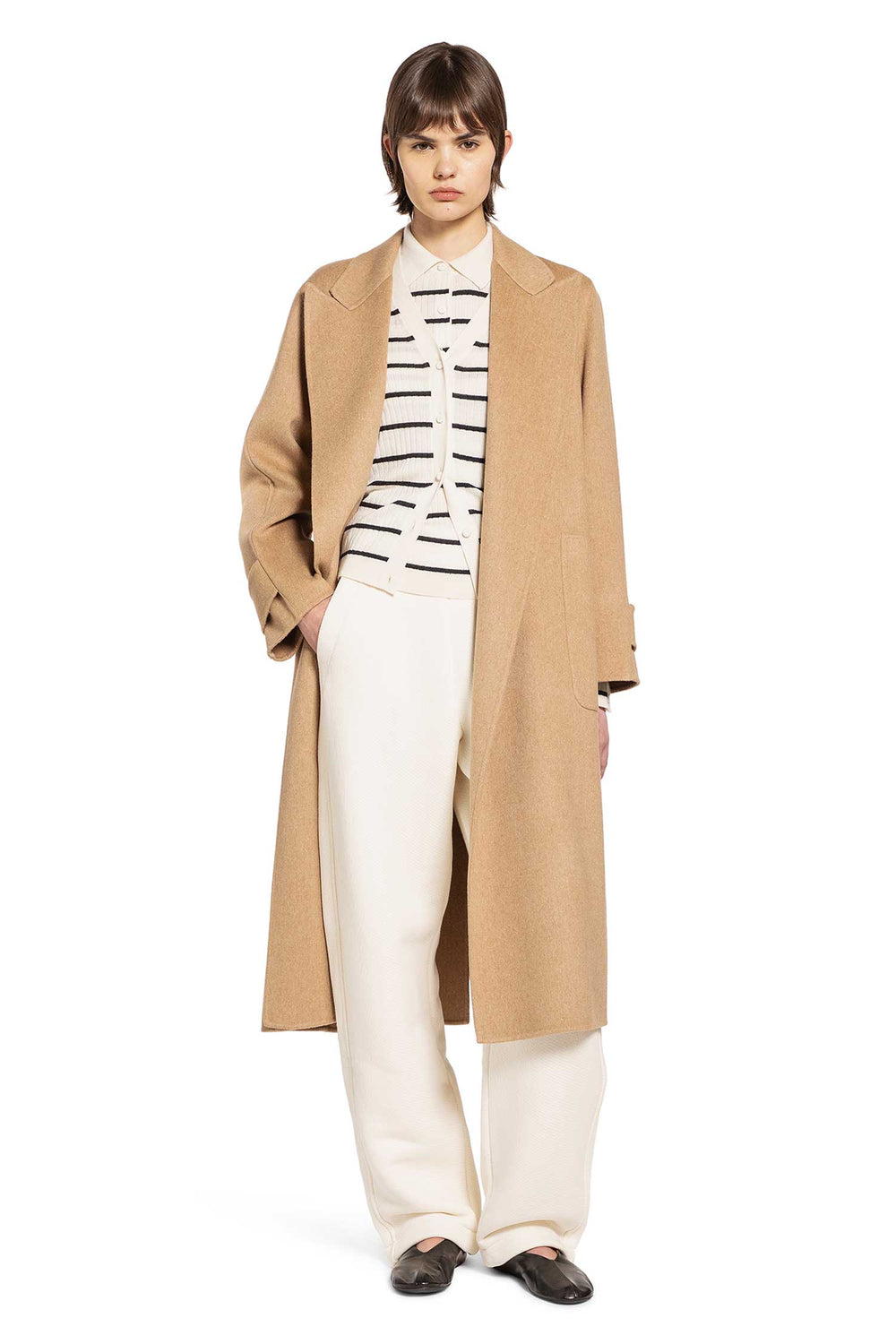 MAX MARA Camel Long Robe Coat woman