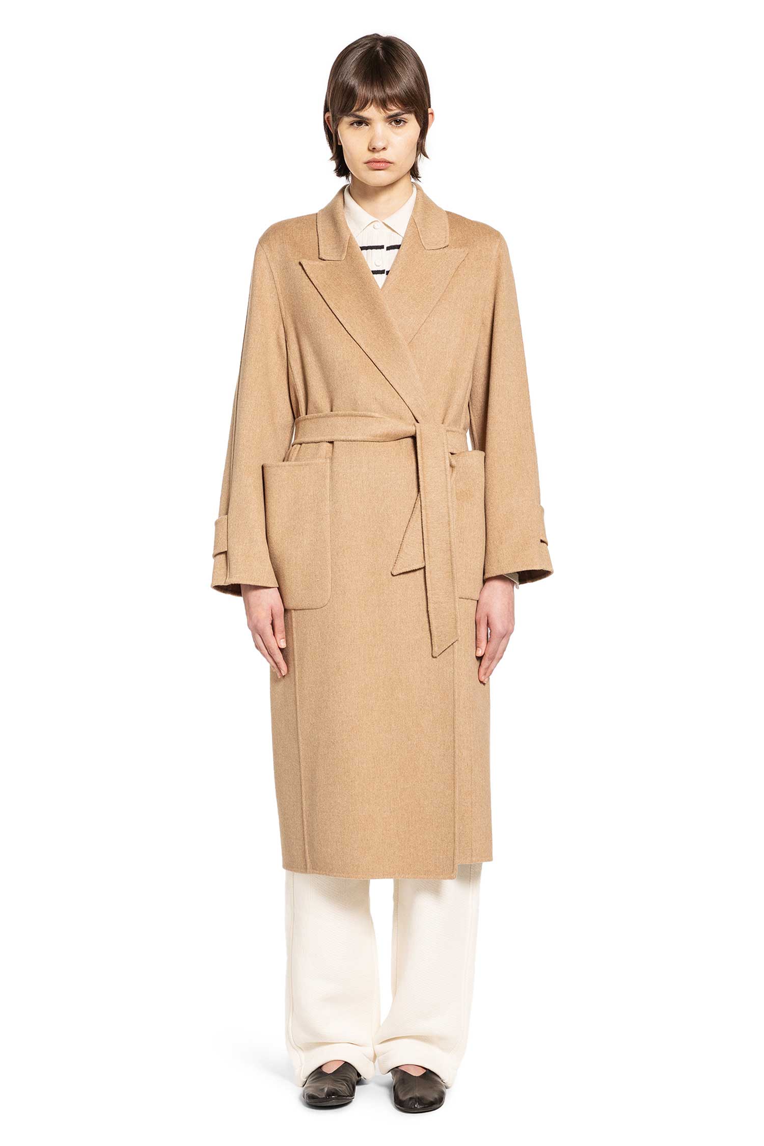 Camel Long Robe Coat