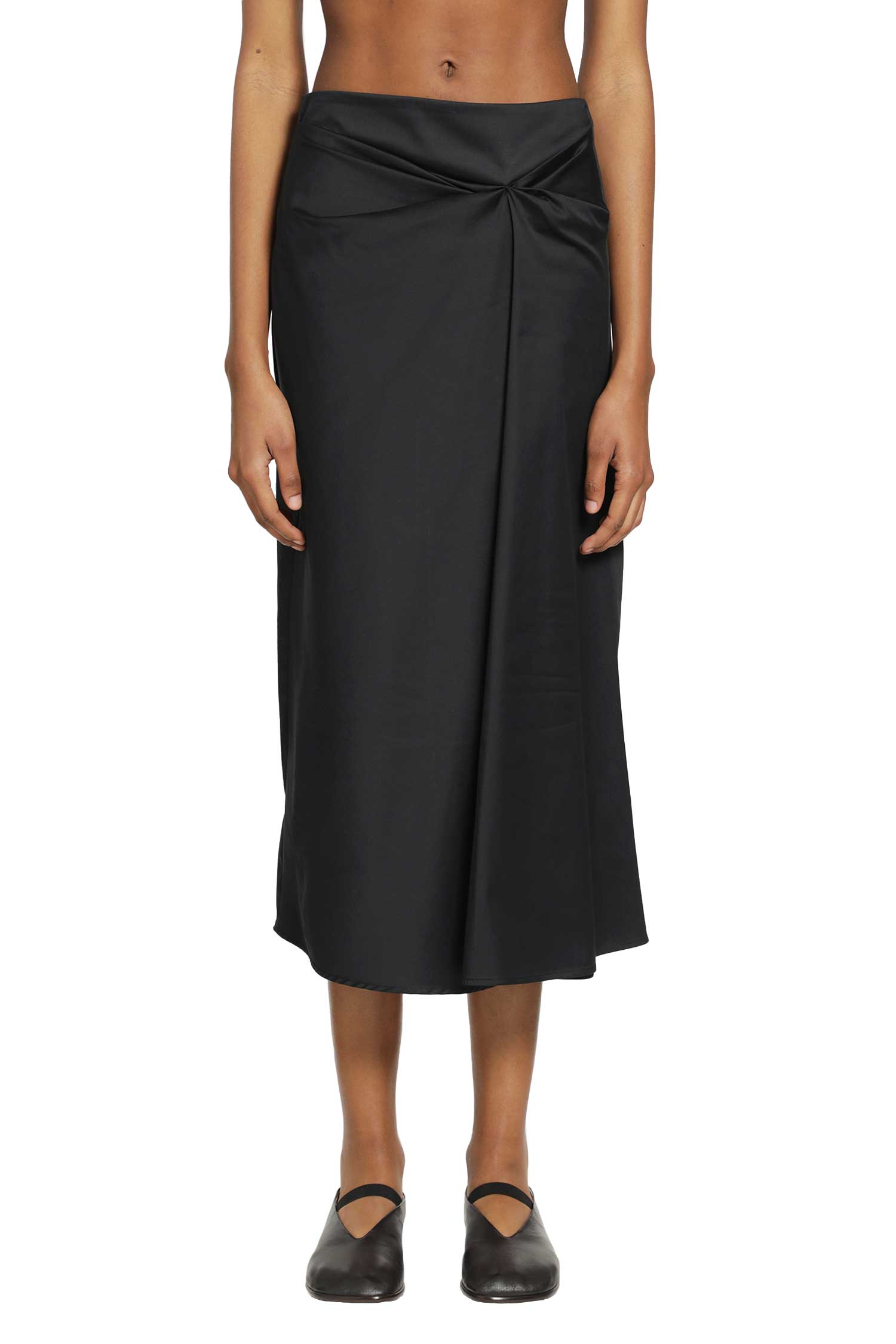 MAX MARA Cotton Satin Midi Skirt woman
