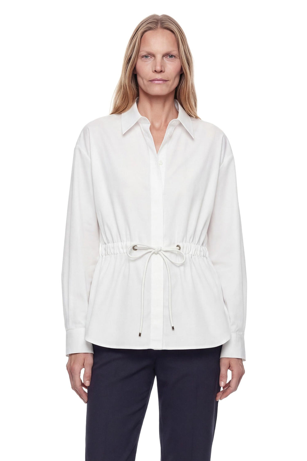 MAX MARA Cotton Poplin Drawstring Shirt woman