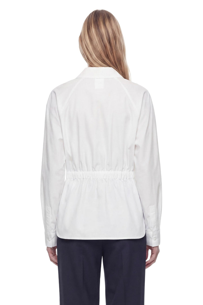 Cotton Poplin Drawstring Shirt