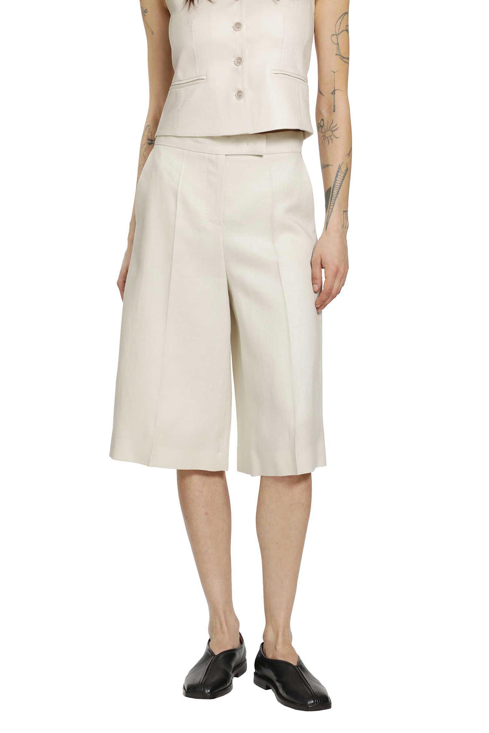 MAX MARA Linen Bermuda Shorts woman