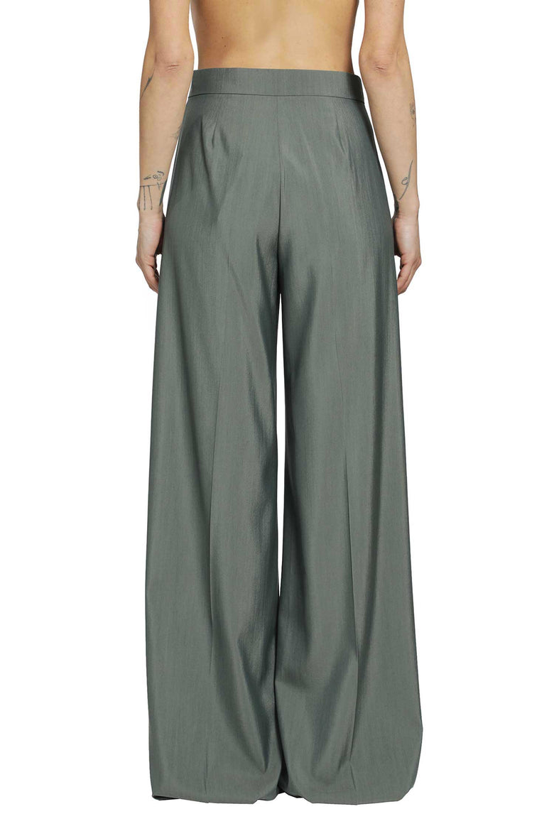 MAX MARA Wide Leg Wool and Silk Trousers woman