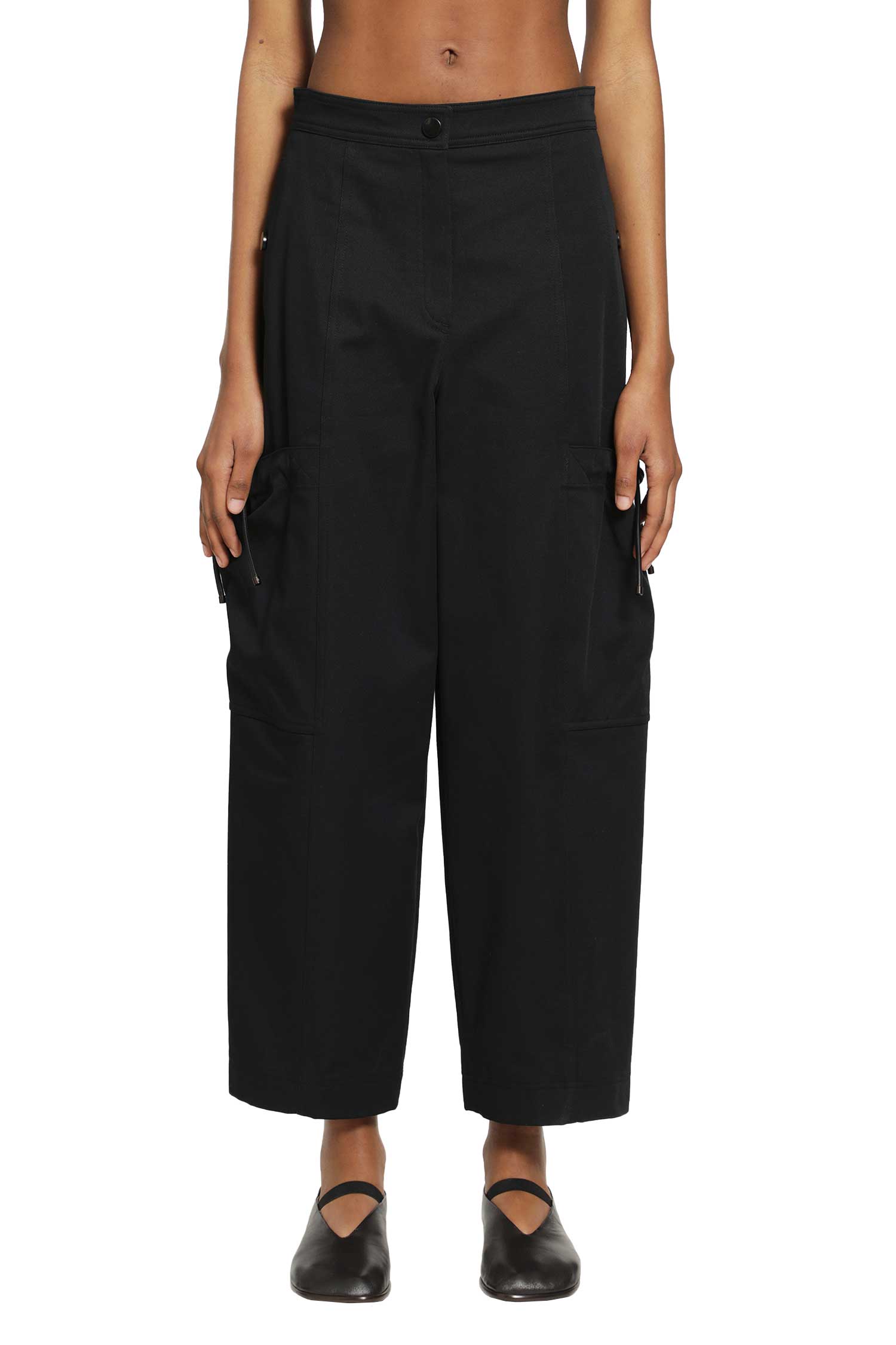 MAX MARA Stretch Cotton Cargo Trousers woman