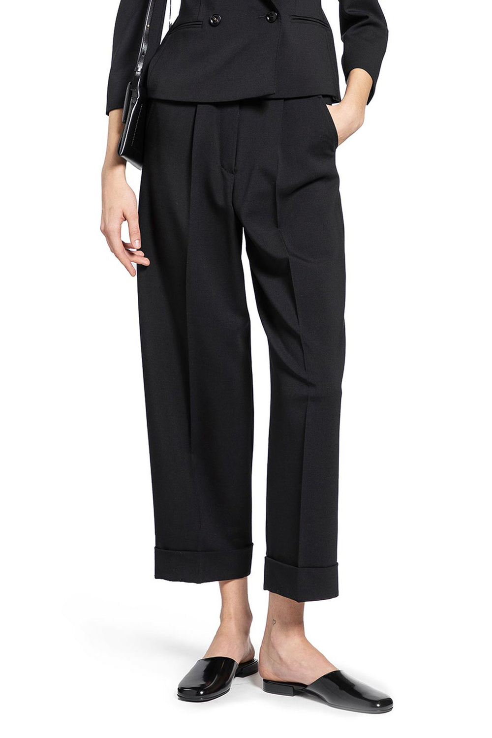 MAX MARA Cropped Wool Tailored Trousers woman
