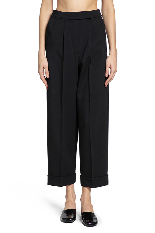 Cropped Wool Tailored Trousers