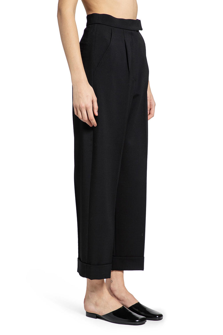 Cropped Wool Tailored Trousers