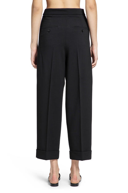 Cropped Wool Tailored Trousers