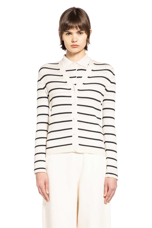 Striped Silk Cashmere Cardigan