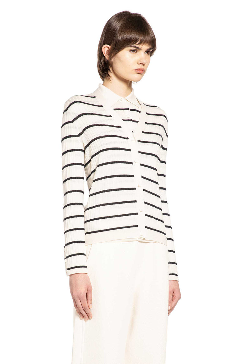 Striped Silk Cashmere Cardigan