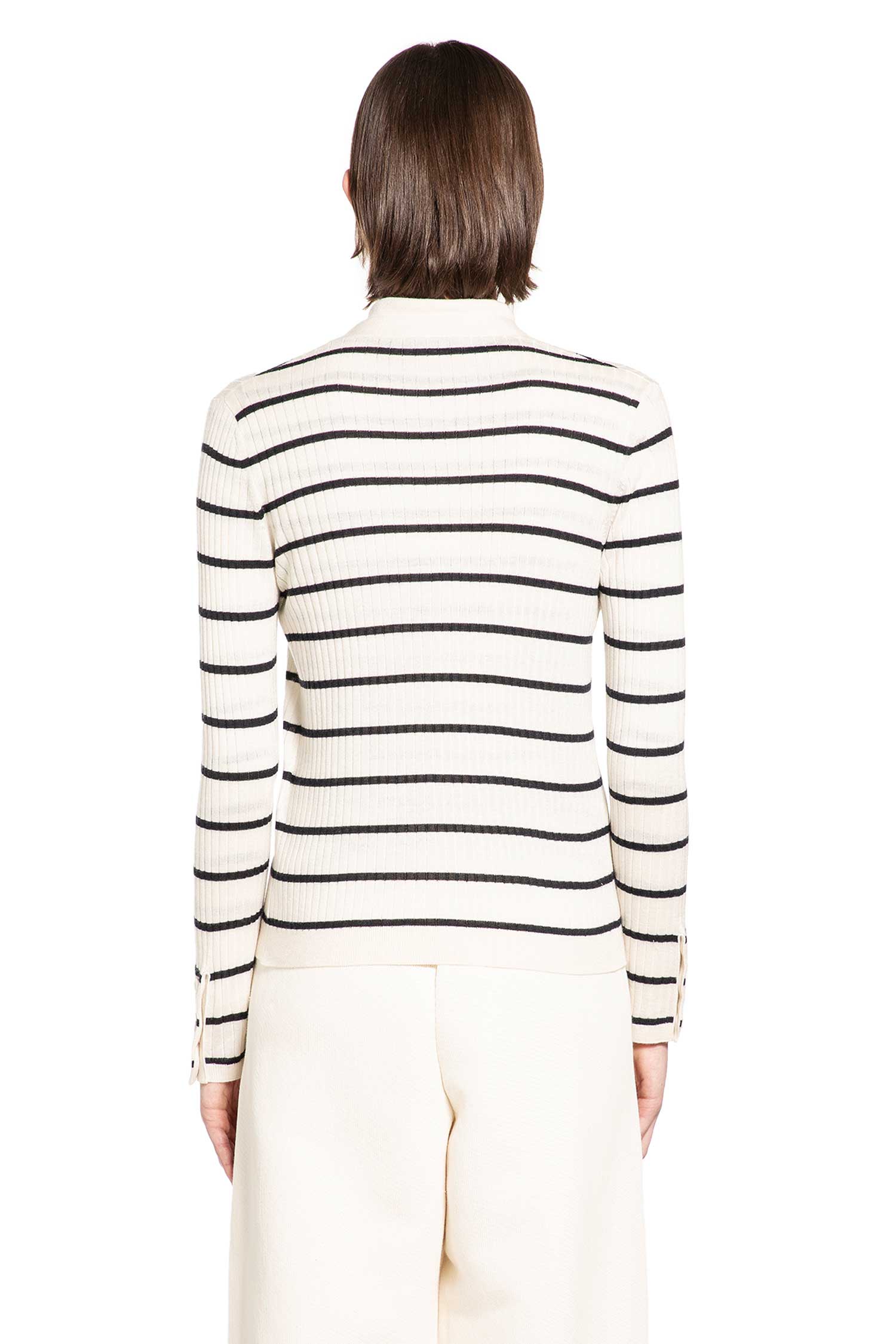 Striped Silk Cashmere Cardigan