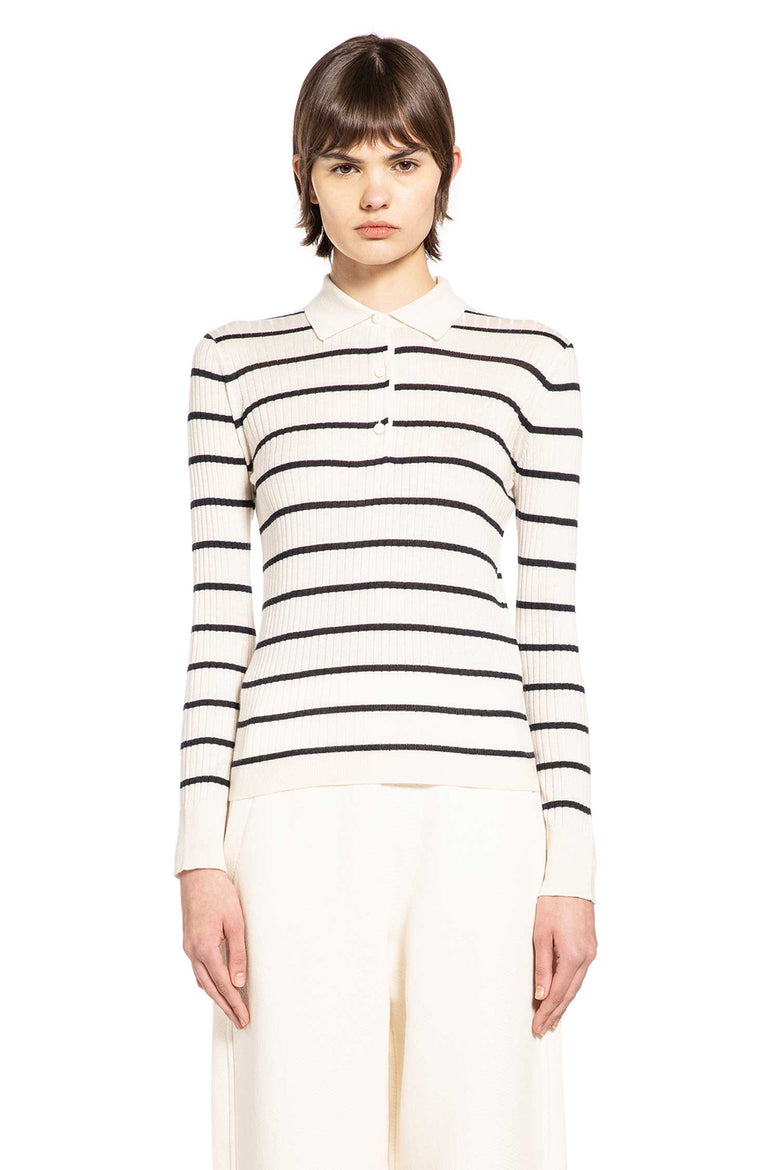 Striped Cashmere Silk Polo