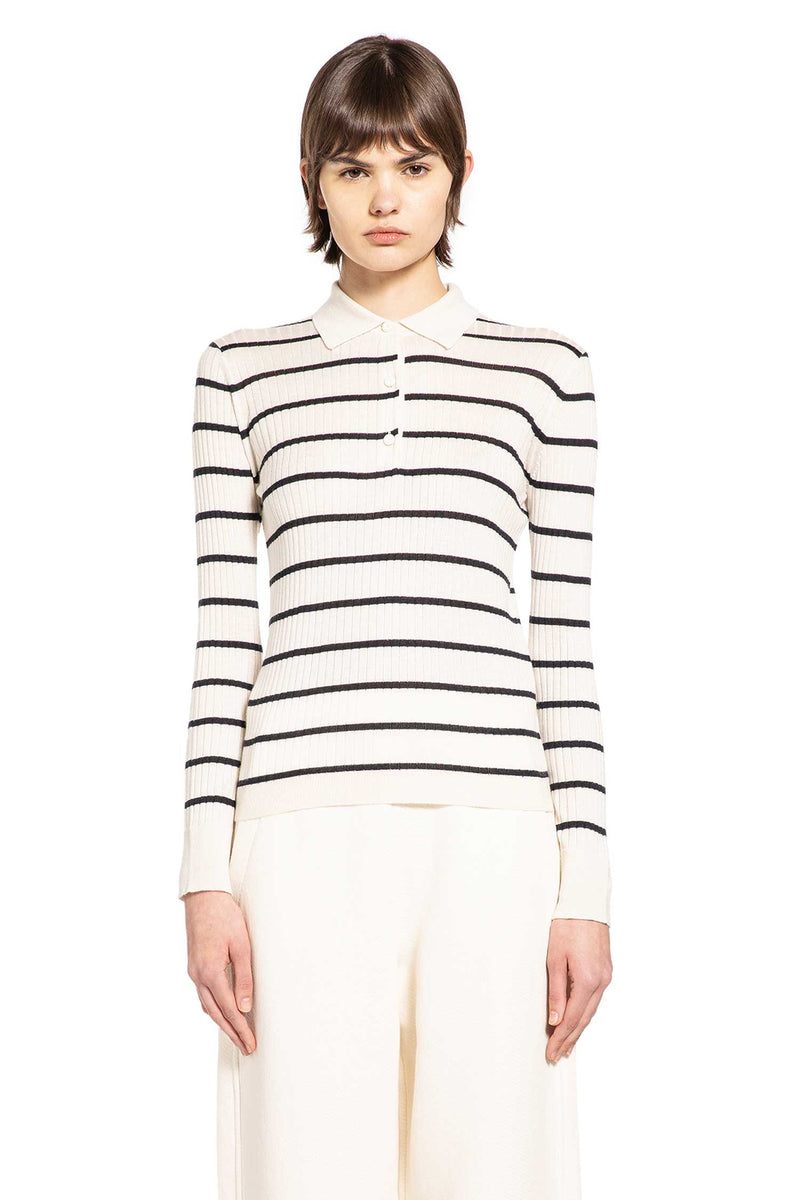 Striped Cashmere Silk Polo